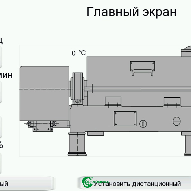 Система управления центрифугой твердых отходов